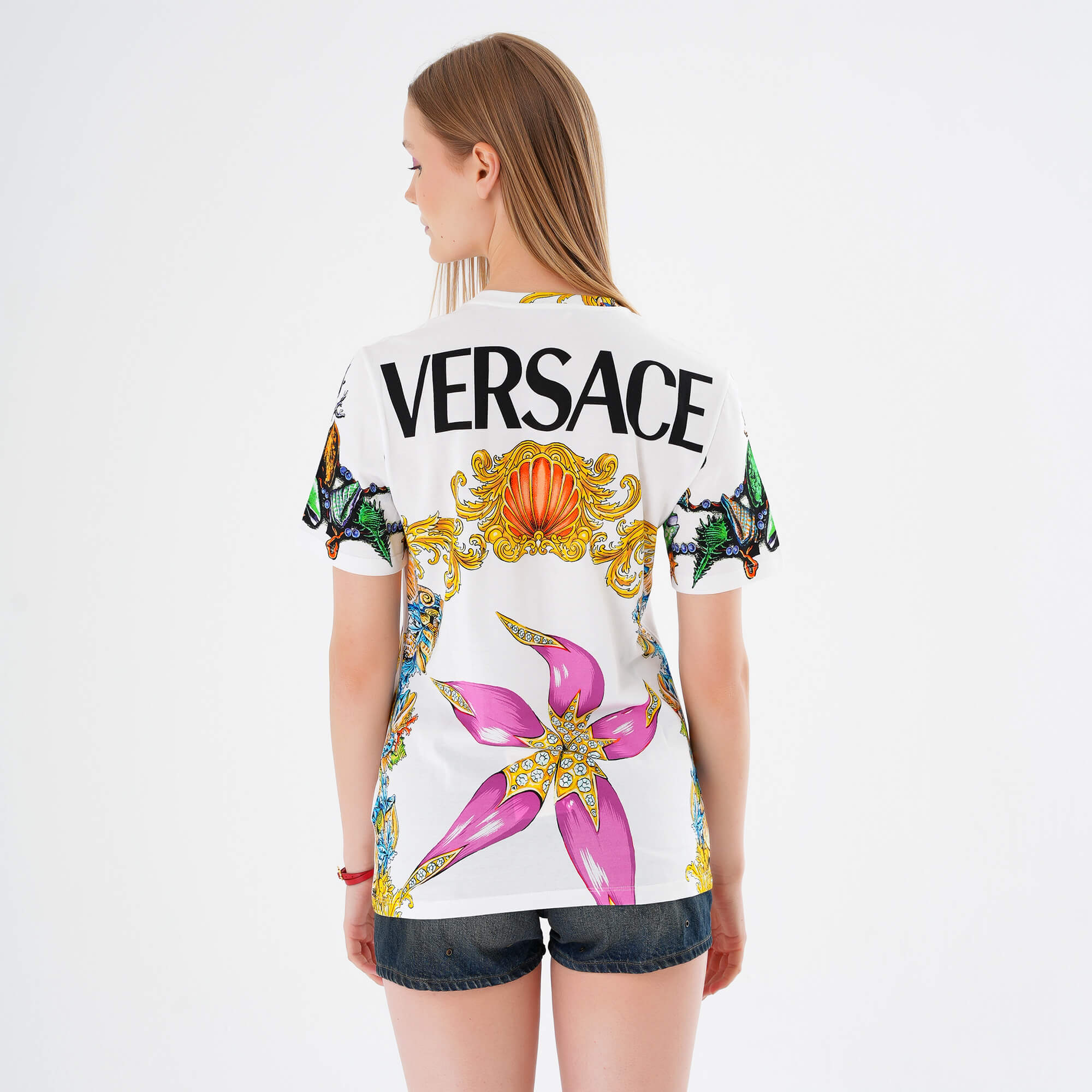 Versace - Multicolor Baraque Style Cotton Tshirt IT42